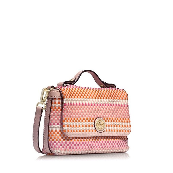 Tory Burch Handbags - Tory Burch Jane Woven Leather Crossbody